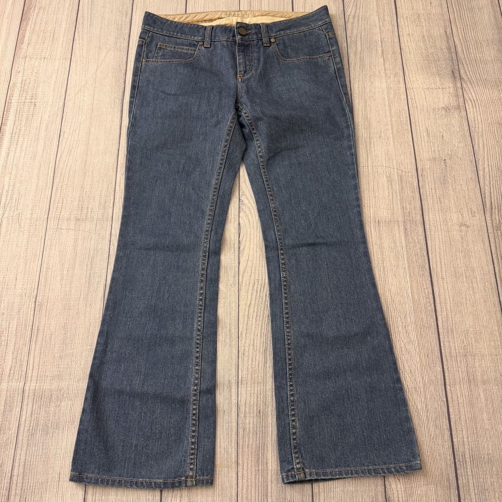 Stella McCartney Flare Jeans Women's Blue Stretch Denim Made In Italy Size 28